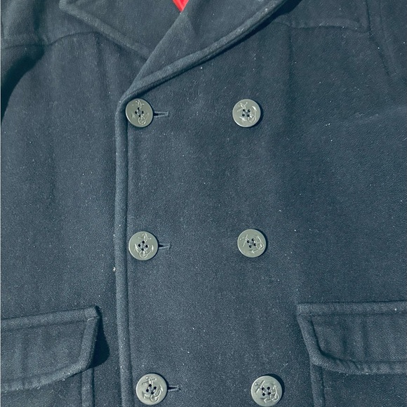 XL Tommy Hilfiger Navy Pea Coat - Picture 8 of 13
